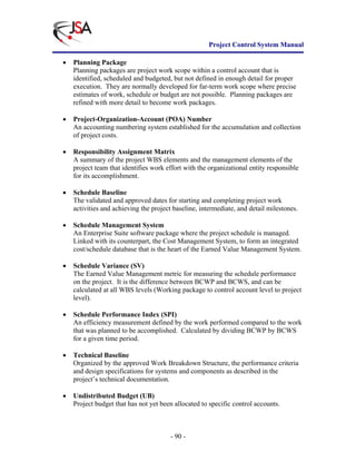 Project Control System Manual | PDF