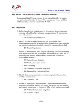 Project Control System Manual | PDF