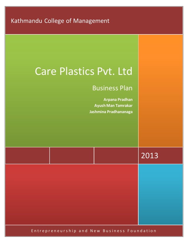 Plastic Manufacturing Company Business Plan PDF