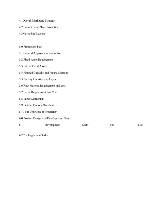 Plastic Manufacturing Company Business Plan