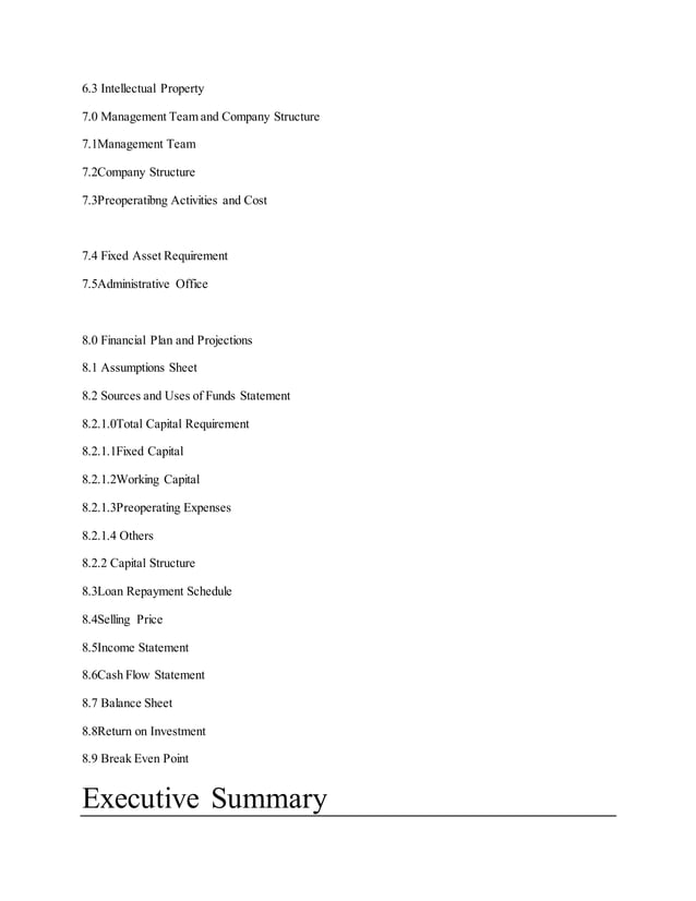 Plastic Manufacturing Company Business Plan