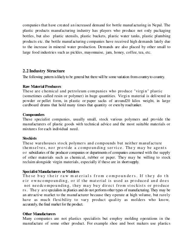 bottled water business plan sample pdf