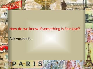 Final Copy French Culture Project and copyright use | PPT