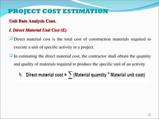 projects of civil works Cost Estimation.ppt