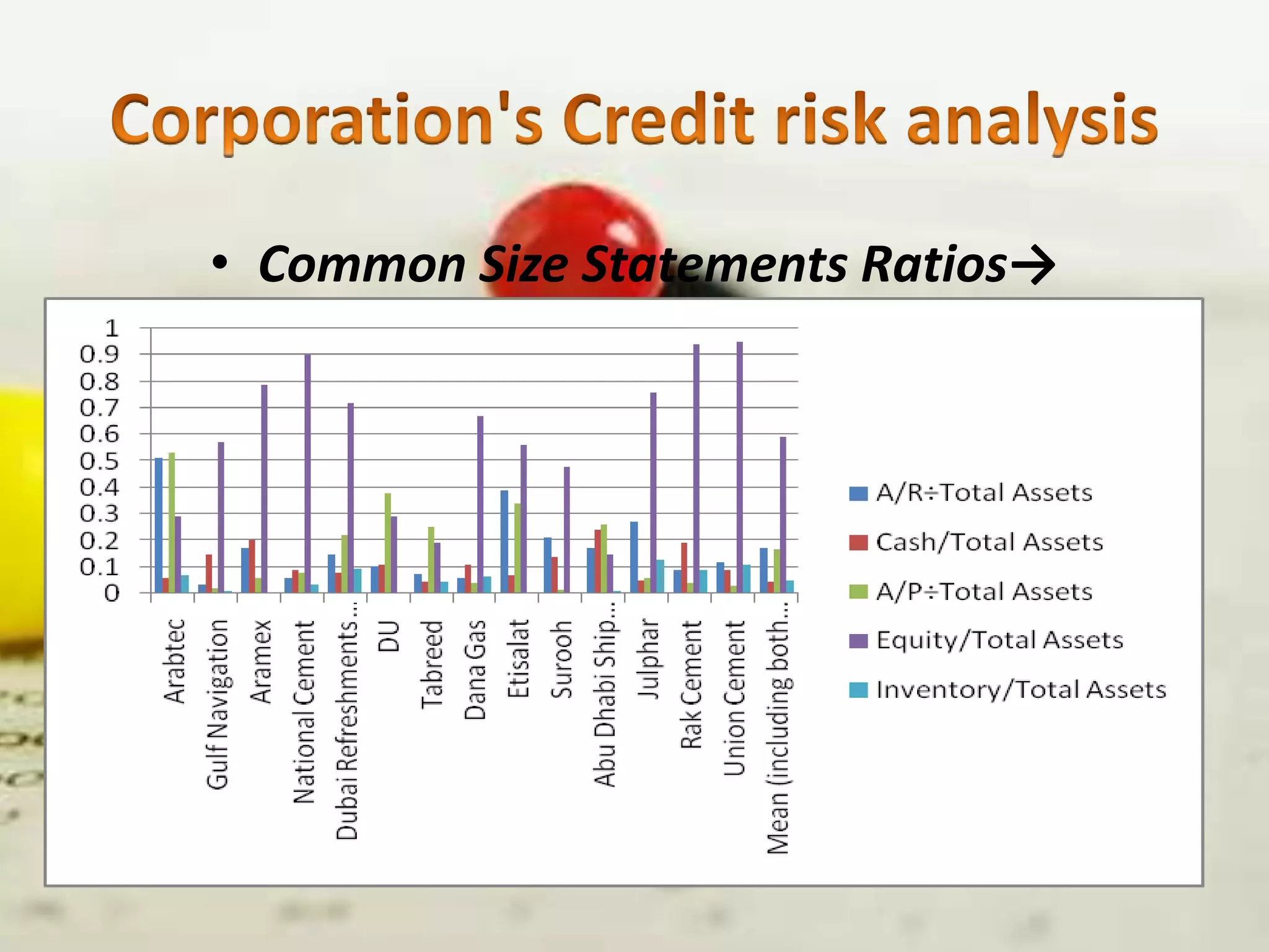 Corporation's Credit risk analysisCommon Size Statements Ratios->