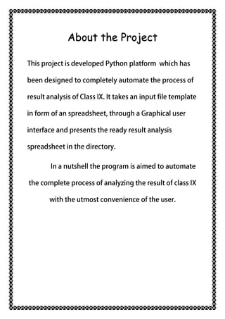 Computer Science Investigatory Project Class XII CBSE(Latest Syllabus ...