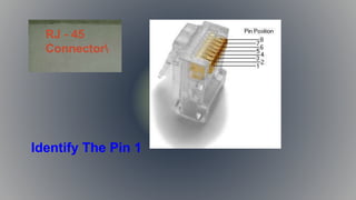 Identify The Pin 1
RJ - 45
Connector
 