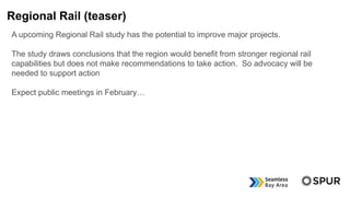 Regional Rail (teaser)
A upcoming Regional Rail study has the potential to improve major projects.
The study draws conclus...