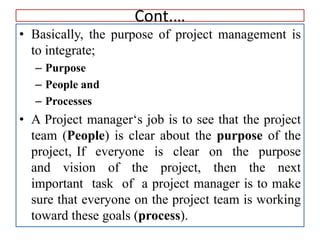 Project Purpose Image Project Design and Management | PDF