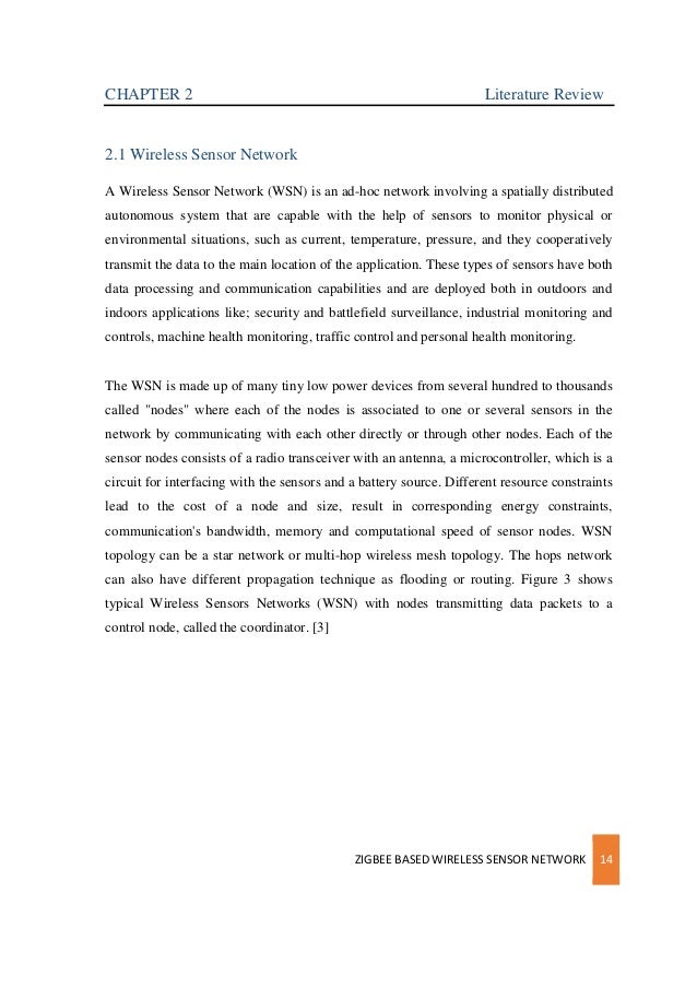 Literature review zigbee