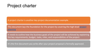 Key Project Documentation Project Documentation for the students also | PPTX
