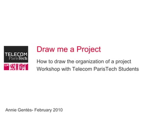 Draw me a Project How to draw the organization of a project Workshop with Telecom ParisTech Students Annie Gentès- February 2010 