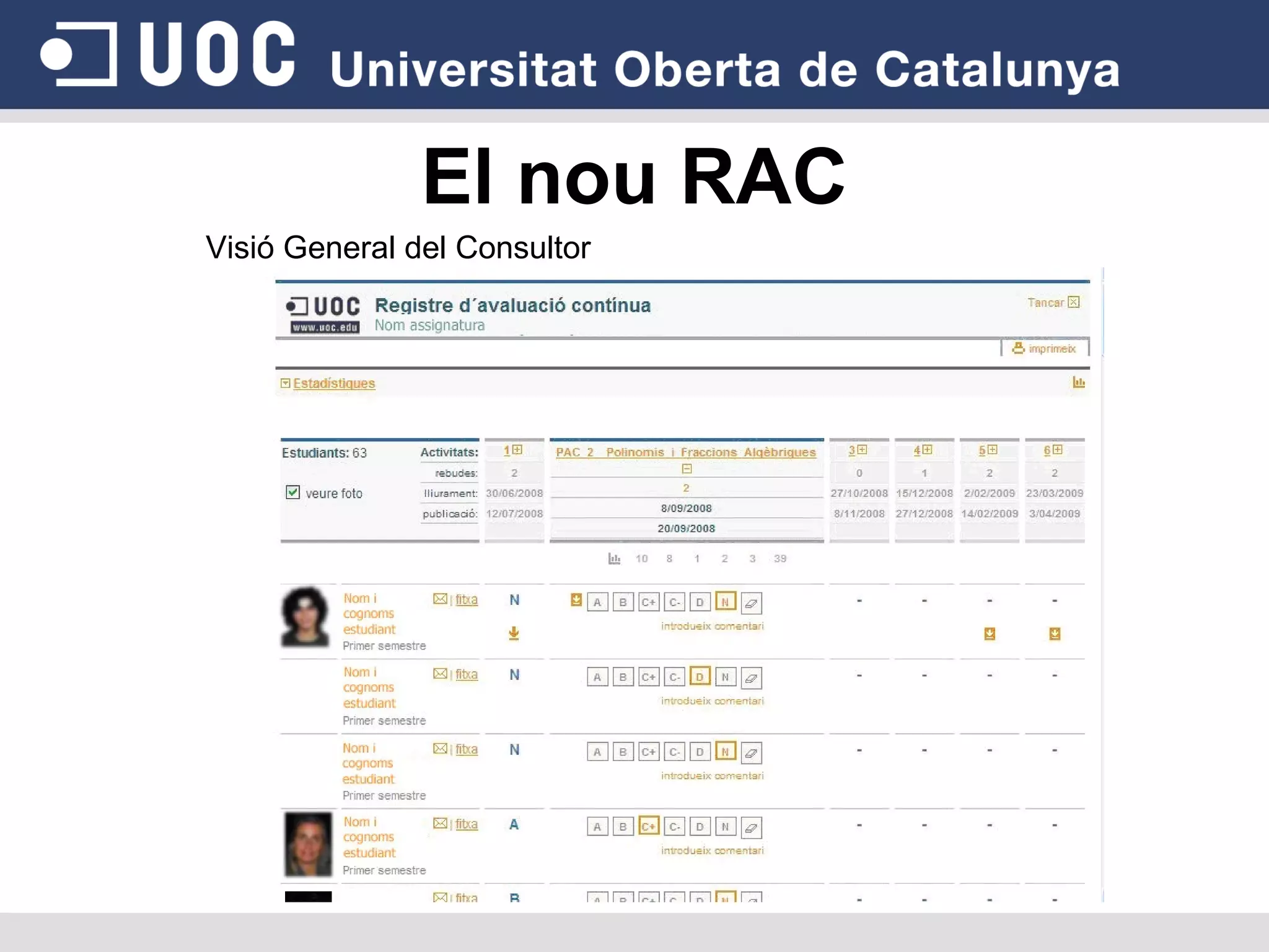 El nou RAC Visió General del Consultor 