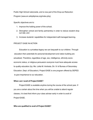 Project ease (final) | DOC