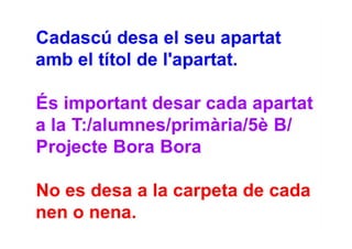 Guia de presentació de Bora Bora