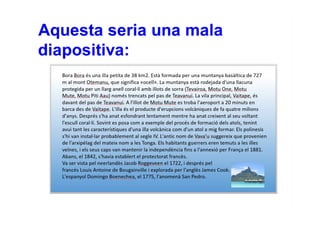 Guia de presentació de Bora Bora