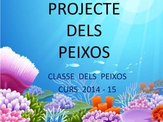 PROJECTE
DELS
PEIXOS
CLASSE DELS PEIXOS
CURS 2014 - 15
 