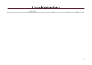 Projecte Educatiu de Centre
59
en el centre
 
