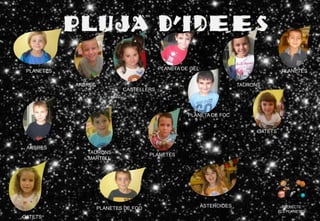 PROJECTE
ELS PLANETES
PLANETES
ARBRES
ARBRES
GATETS
TAURONS
MARTELL
PLANETES DE FOC
CASTELLERS
PLANETA DE GEL
PLANETA DE FOC
PLANETES
ASTEROIDES
TAURONS
PLANETES
GATETS
 