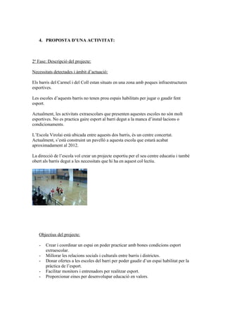 Projecte joc  esport