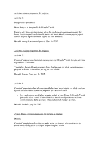 Projecte joc  esport