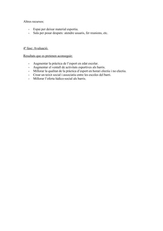 Projecte joc  esport