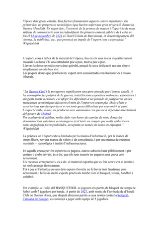 Projecte joc  esport