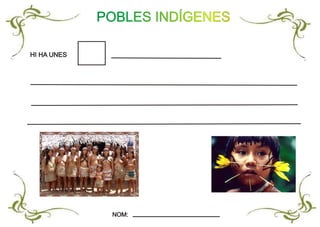 POBLES INDÍGENES
NOM:NOM:
HI HA UNESHI HA UNES
 