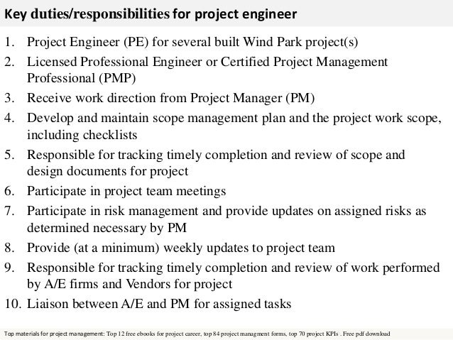 responsibilities of mechanical engineer