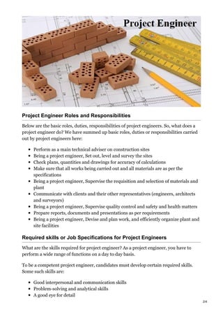 Project Engineer Job Description Sample Amp Template.pdf