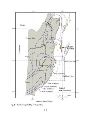 2-2 
Fig. 2.1 Rainfall Isopleth Map of Project Site 
 