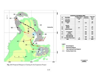 2-24 
Fig. 2.11 Proposed Mangrove Clearing for the Expansion Project 
 