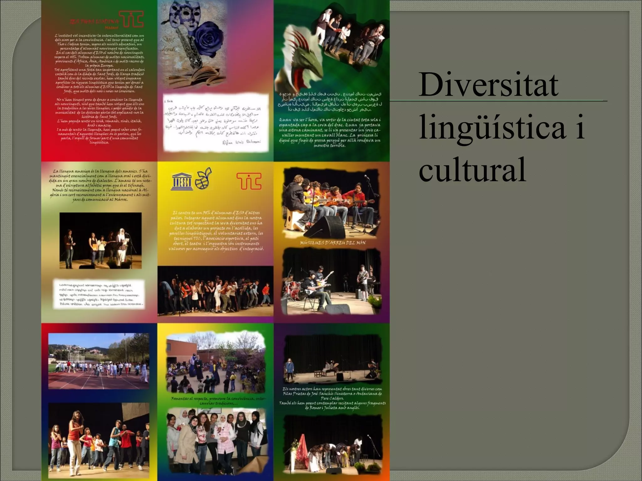 Diversitat
lingüística i
cultural
 