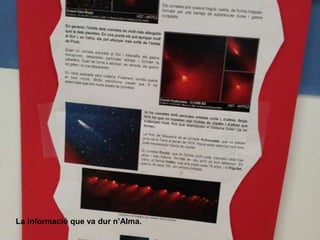 La informació que va dur n’Alma.
 