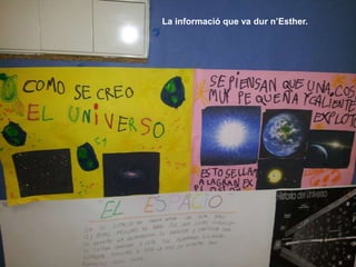 La informació que va dur n’Esther.
 