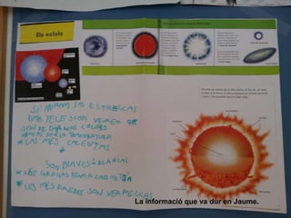 La informació que va dur en Jaume.
 