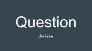 Question
Arises
 