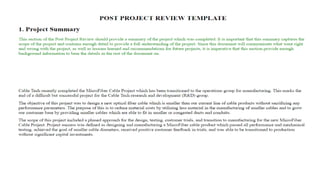 Project evaluation