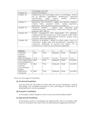 Project evaluation and implementation notes and questions | PDF