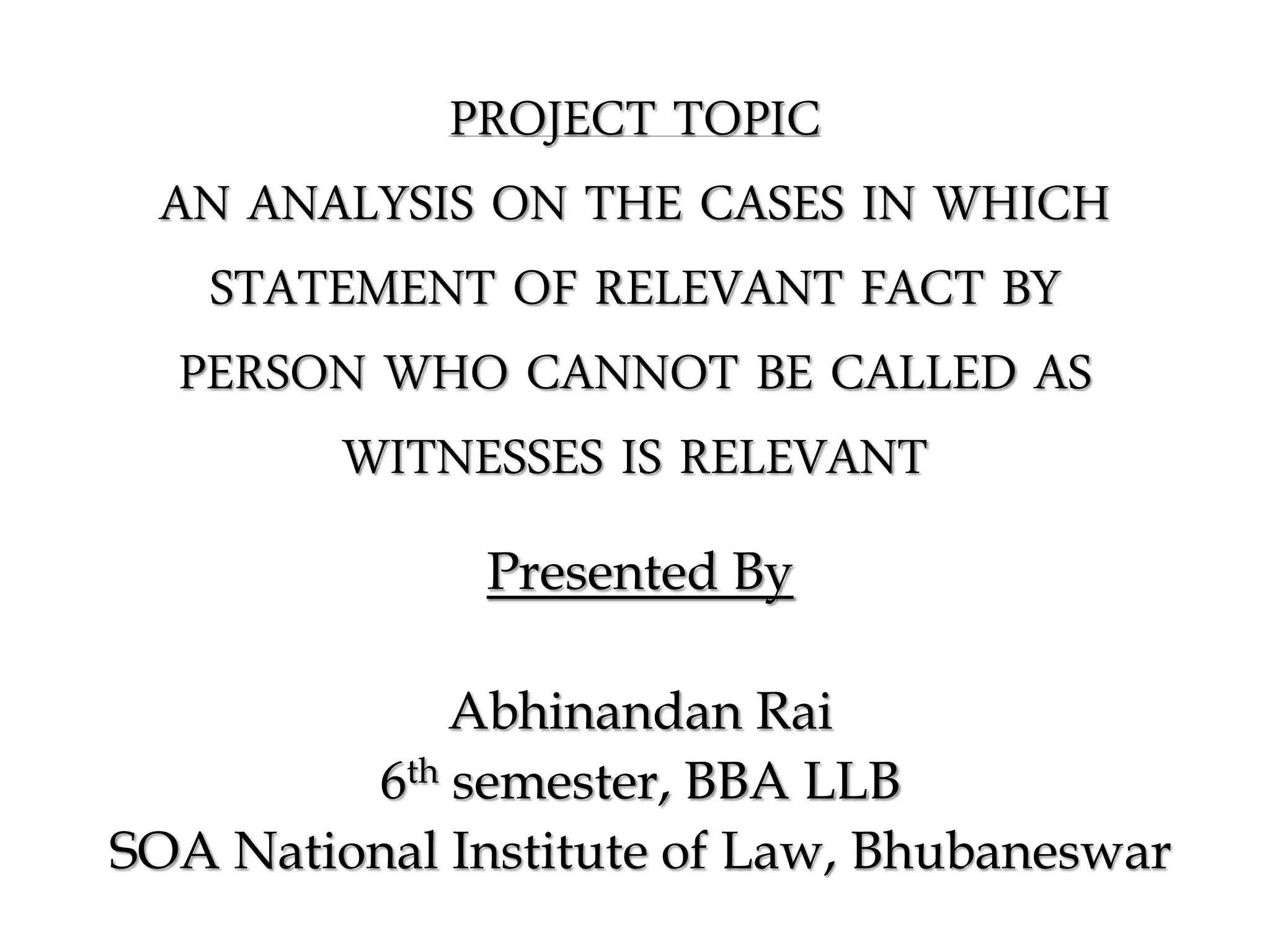 Section 32 of the Indian Evidence Act PPT