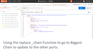 Using the replace _chain Function to go to Biggest
Chain to update to the other ports.
 
