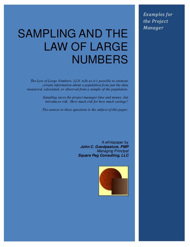 law for of examples the numbers large sampling and Project