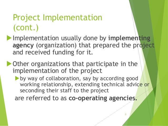 Project execution and implementation