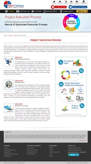 Fiable IT Solutions-Project Execution Process