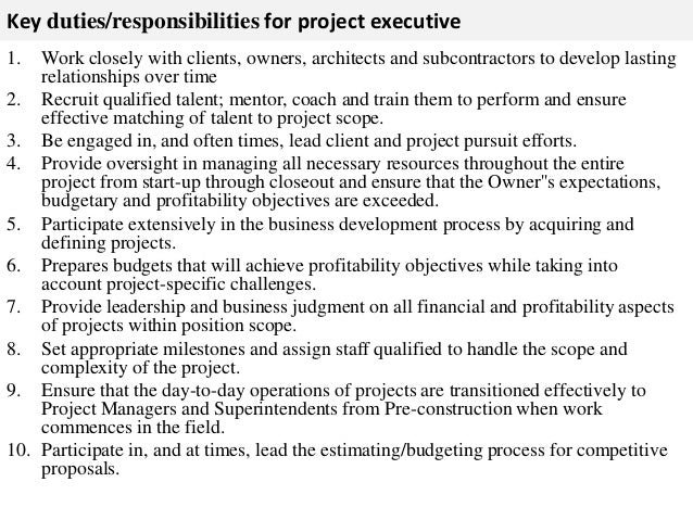 project managers job description