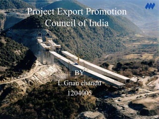 Project Export Promotion
    Council of India




            BY
       L.Gnan chandu
          1204005
 