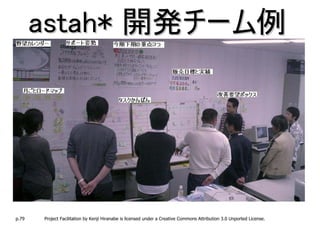 astah* 開発チーム例




p.79   Project Facilitation by Kenji Hiranabe is licensed under a Creative Commons Attribution 3.0 Unported License.
 