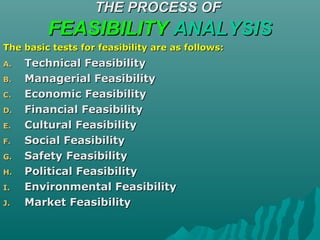 Project Feasibility [DECEMBER 2006] | PPT