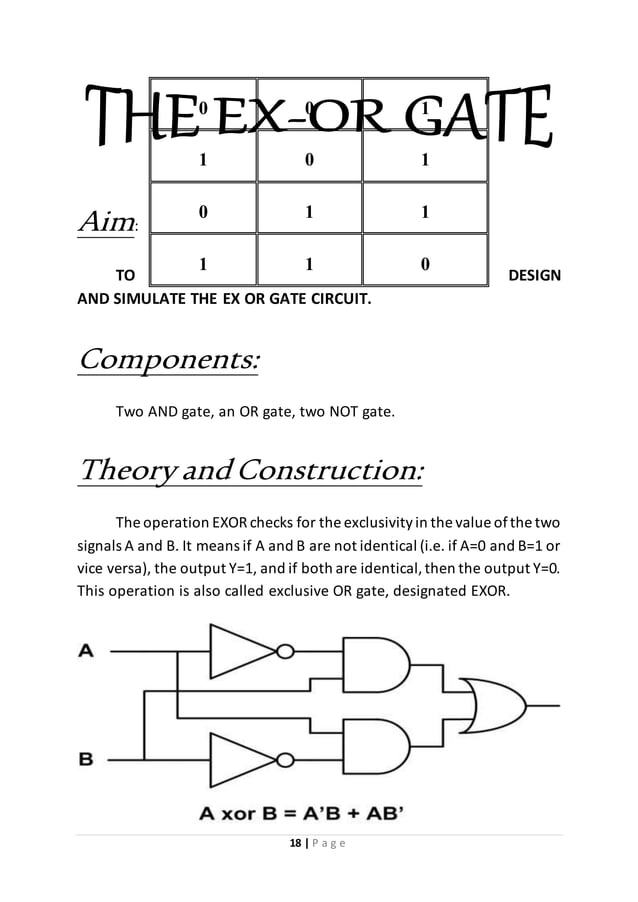 physics investigatory project class 12 on logic gates ,boolean algebra