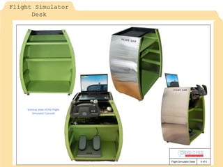 4 of 4
Flight Simulator
Desk
Various view of the Flight
Simulator Console
Flight Simulator Desk
 